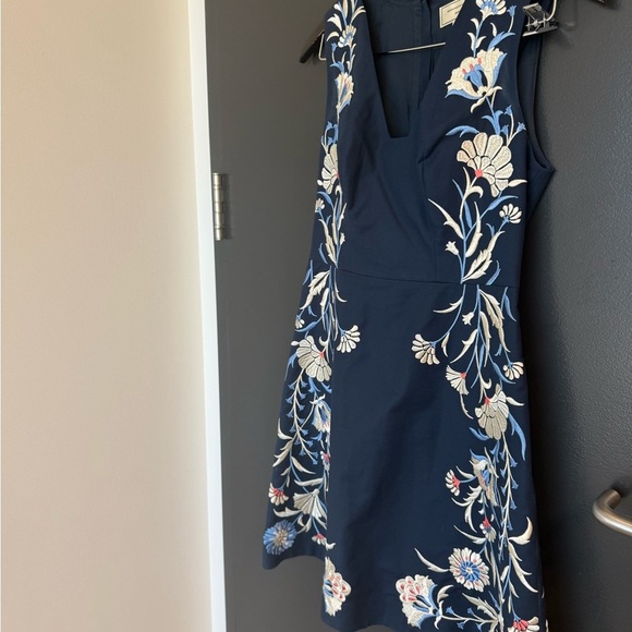Moulinette Soeurs (Anthropologie) size 2 NWOT Navy Floral Embroidered Mini Dress - Picture 15 of 16